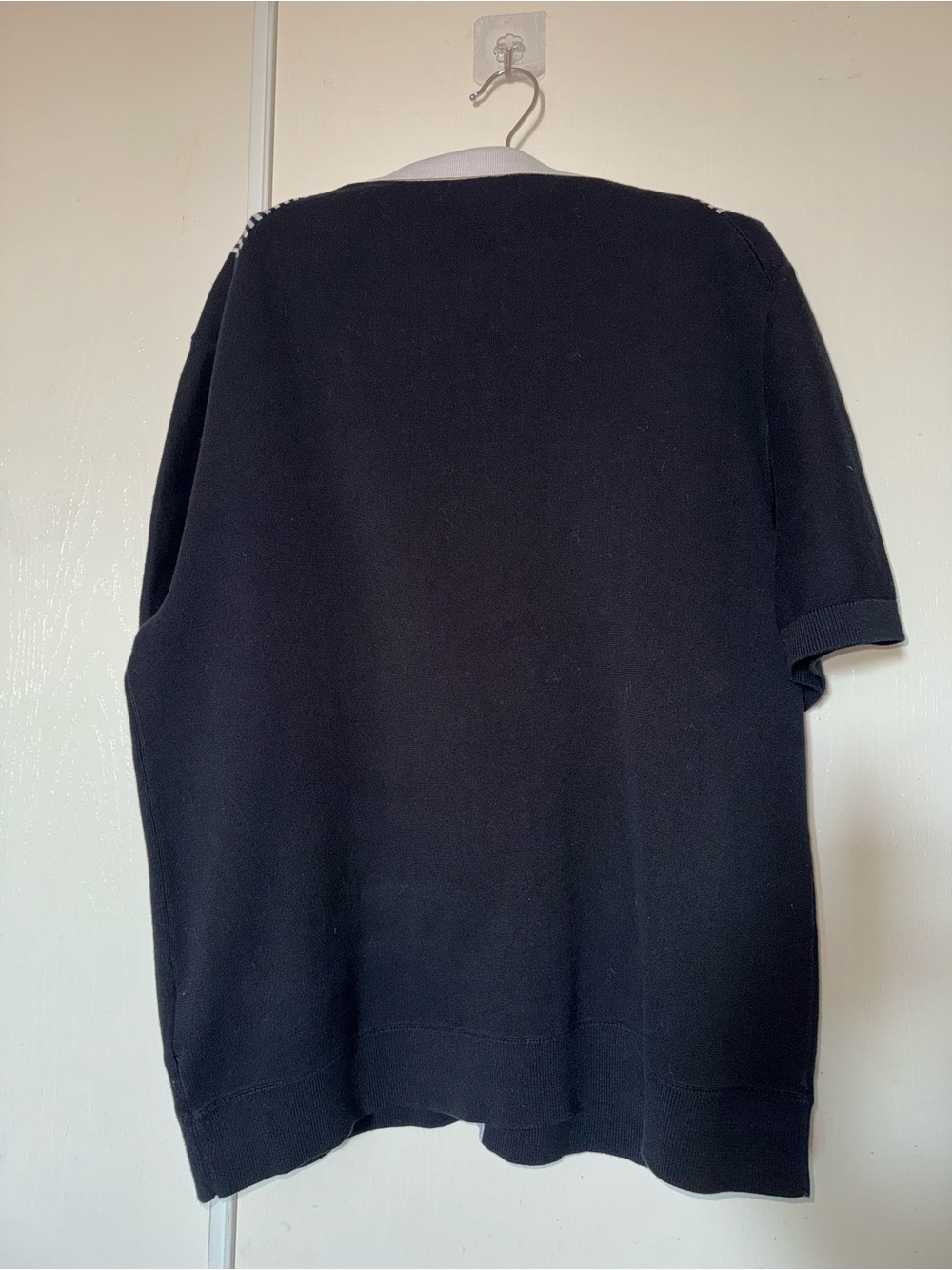 Banana Republic Black and White Vertical Stripe Button-Front Shirt - Picture 3 of 6